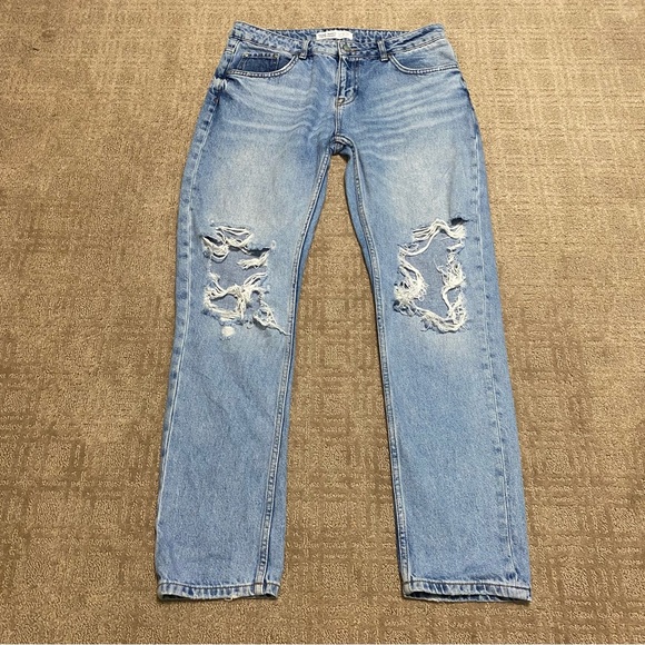 {Zara} Basic Z1975 Denim | Distressed Jeans - Size 6 - Picture 2 of 16